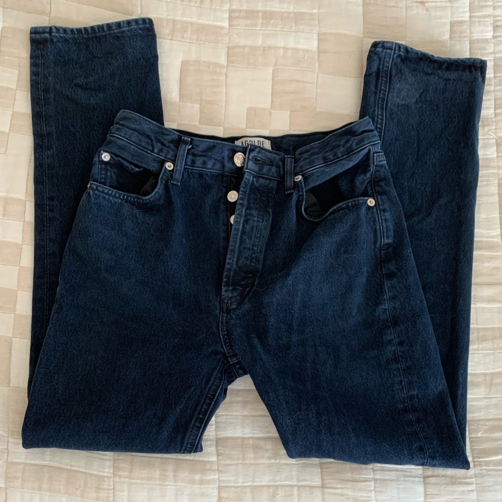 Agolde LA Premium High Waisted Straight Leg Jeans (Size 26)